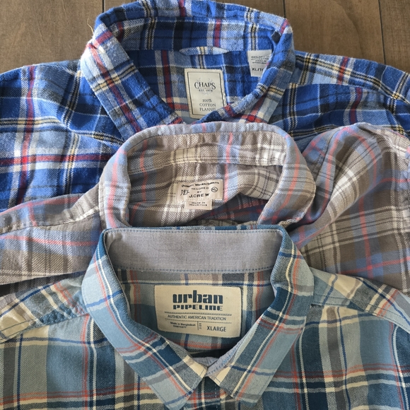 J. Crew Men's Plaid Button-Down Shirts - Blue, Gray, Purple - Picture 5 of 6